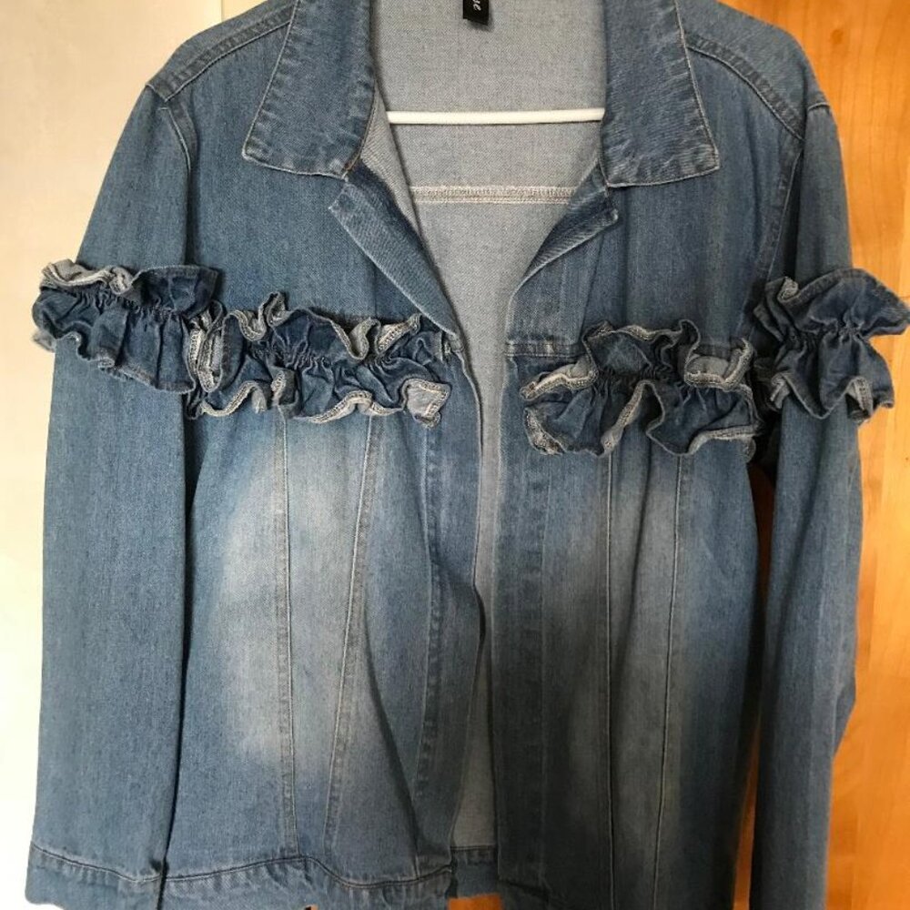 Ladies Fancy Denim Jacket size Large